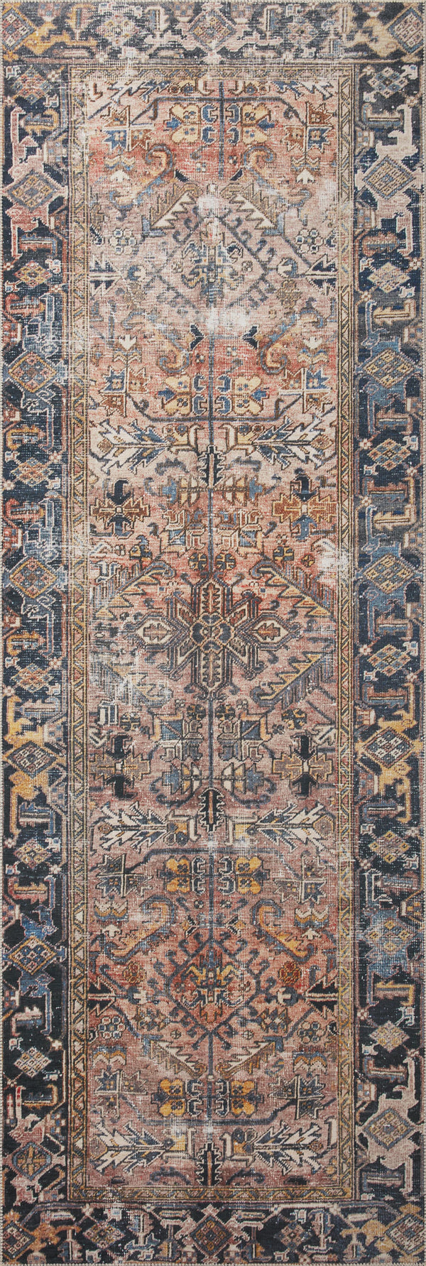 Chris Loves Julia x Loloi Jules Rugs - Terracotta / Multi-Blue Hand Home