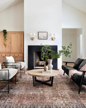 Chris Loves Julia x Loloi Jules Rugs - Terracotta / Multi-Blue Hand Home