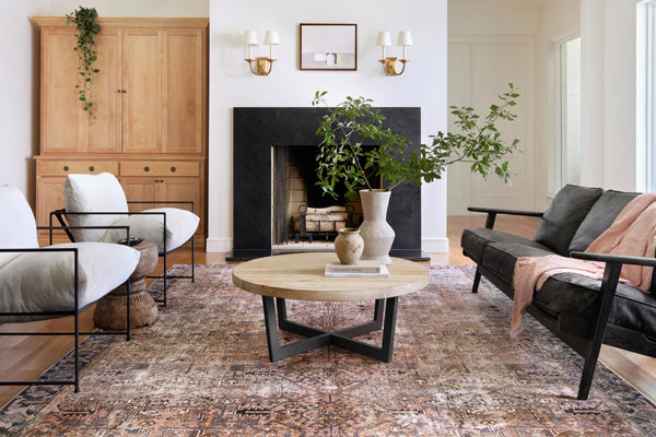 Chris Loves Julia x Loloi Jules Rugs - Terracotta / Multi-Blue Hand Home