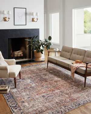 Chris Loves Julia x Loloi Jules Rugs - Terracotta / Multi-Blue Hand Home