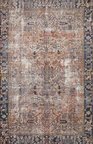 Chris Loves Julia x Loloi Jules Rugs - Terracotta / Multi-Blue Hand Home