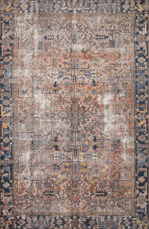 Chris Loves Julia x Loloi Jules Rugs - Terracotta / Multi-Blue Hand Home