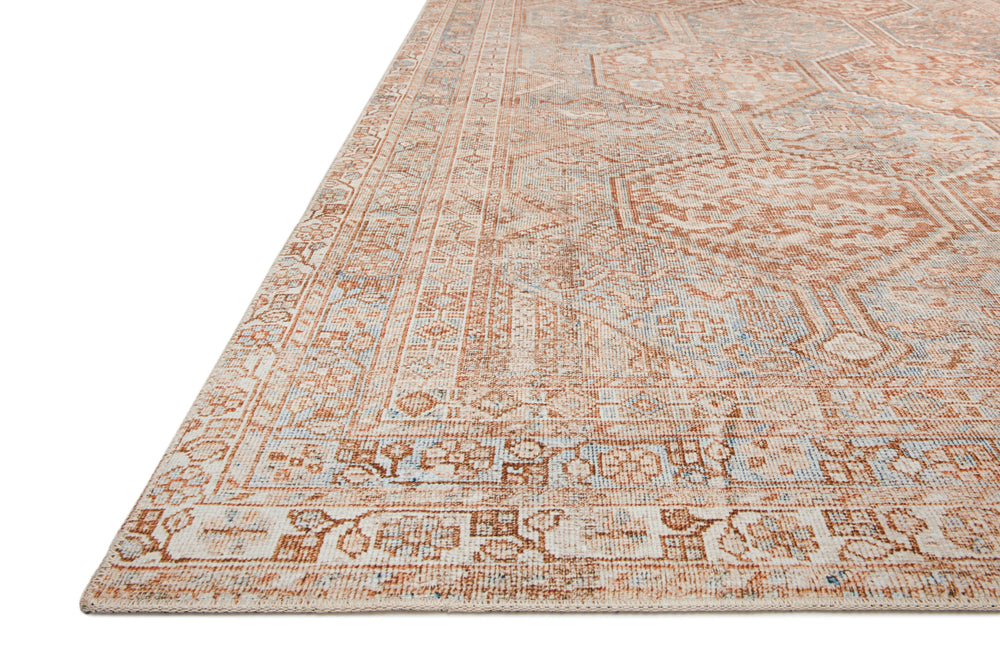 Chris Loves Julia x Loloi Jules Rugs - Tangerine / Mist-Blue Hand Home