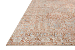 Chris Loves Julia x Loloi Jules Rugs - Tangerine / Mist-Blue Hand Home