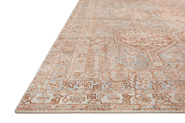 Chris Loves Julia x Loloi Jules Rugs - Tangerine / Mist-Blue Hand Home