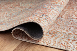 Chris Loves Julia x Loloi Jules Rugs - Tangerine / Mist-Blue Hand Home