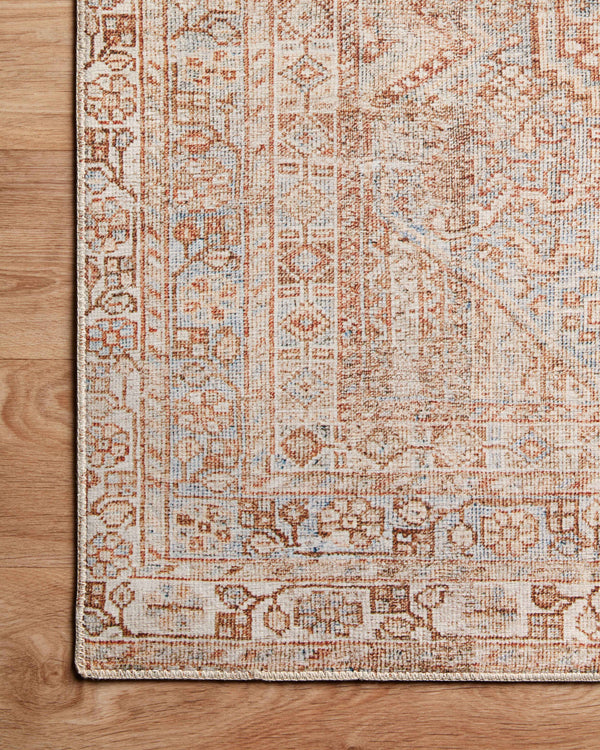 Chris Loves Julia x Loloi Jules Rugs - Tangerine / Mist-Blue Hand Home