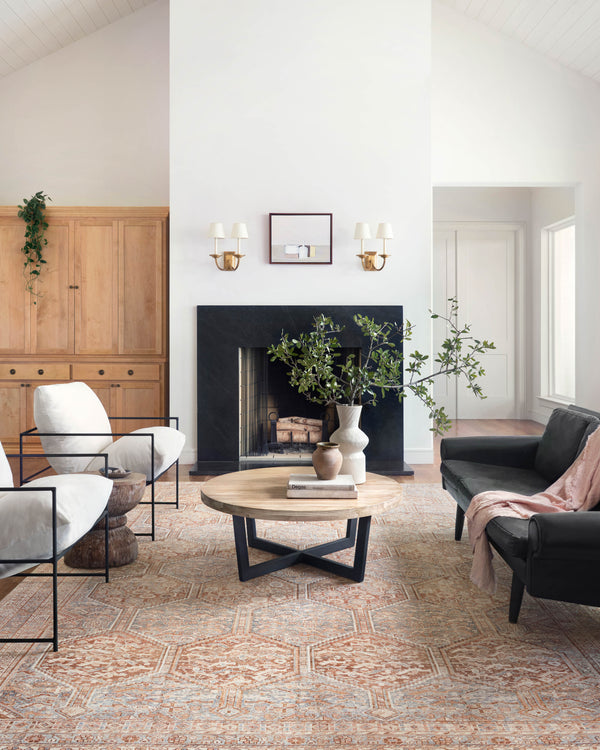 Chris Loves Julia x Loloi Jules Rugs - Tangerine / Mist-Blue Hand Home