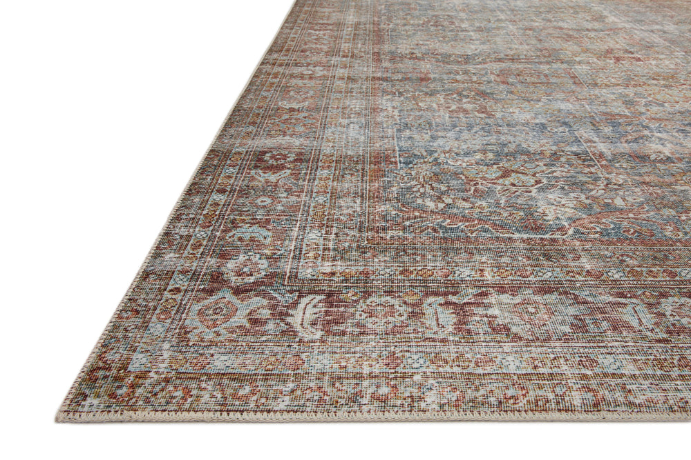 Chris Loves Julia x Loloi Jules Rugs - Lagoon / Brick-Blue Hand Home
