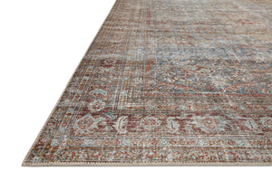 Chris Loves Julia x Loloi Jules Rugs - Lagoon / Brick-Blue Hand Home