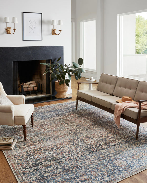 Chris Loves Julia x Loloi Jules Rugs - Denim / Spice-Blue Hand Home