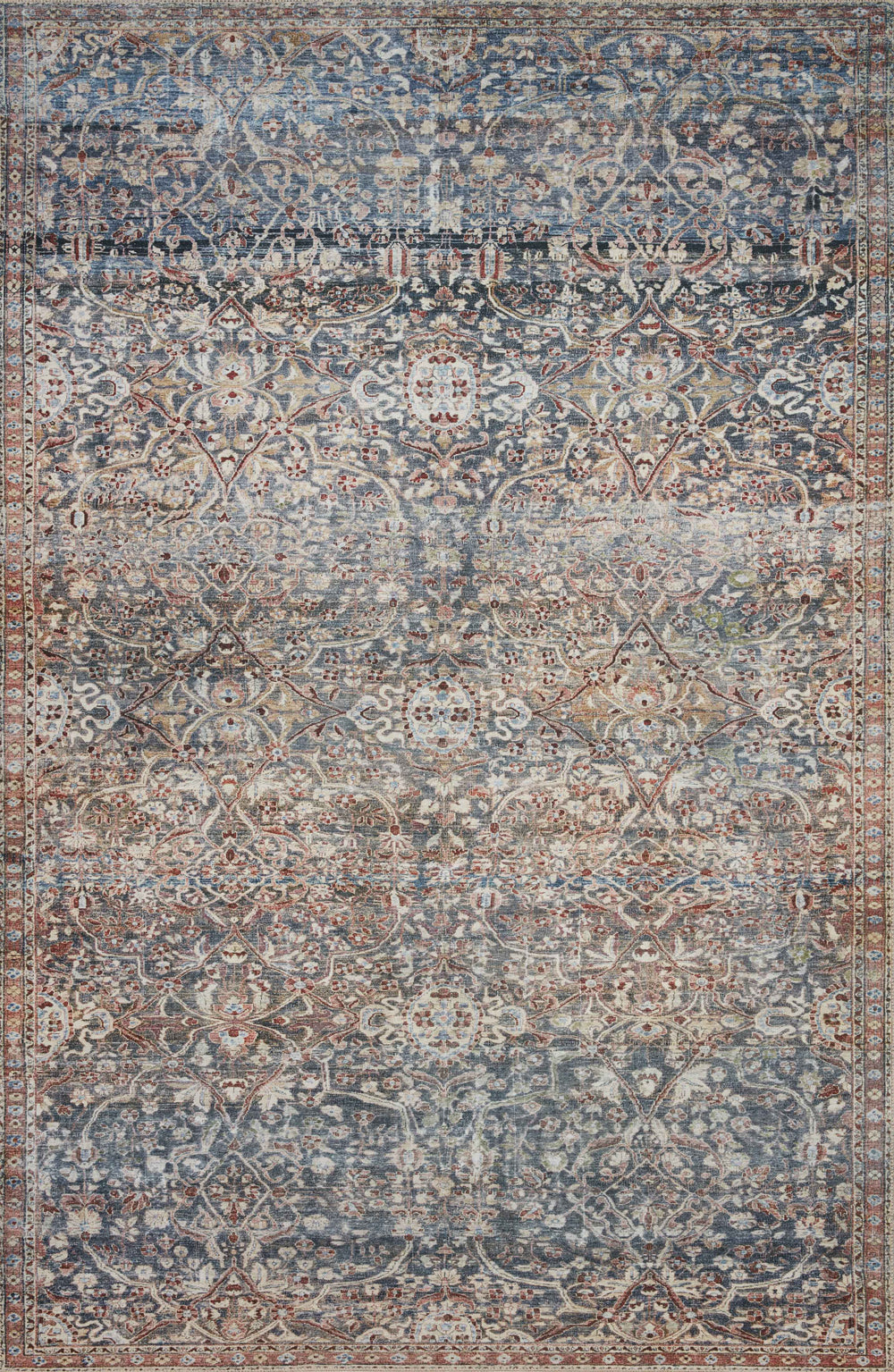 Chris Loves Julia x Loloi Jules Rugs - Denim / Spice-Blue Hand Home