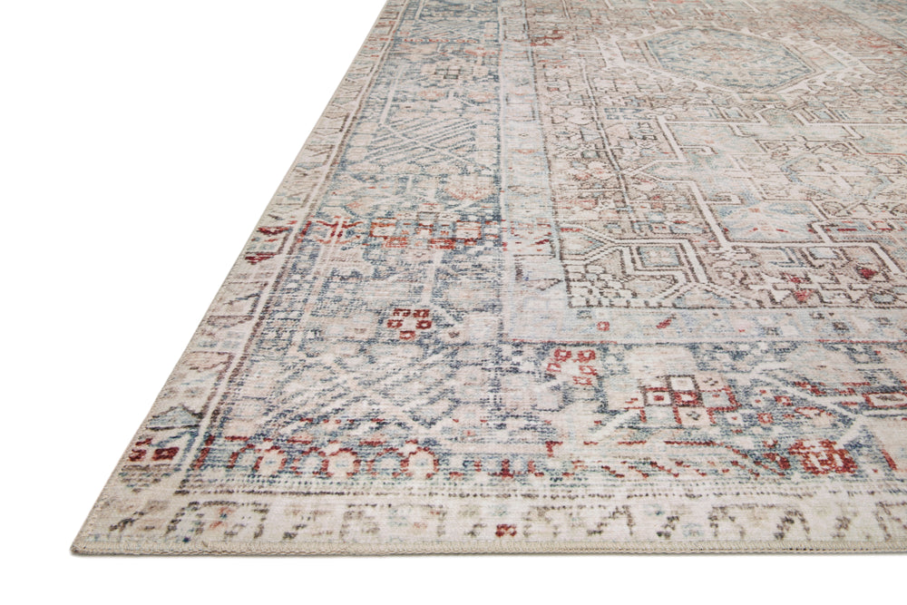 Chris Loves Julia x Loloi Jules Rugs - Natural / Ocean-Blue Hand Home