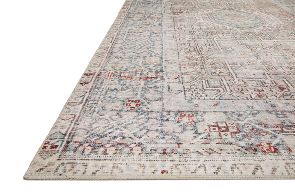 Chris Loves Julia x Loloi Jules Rugs - Natural / Ocean-Blue Hand Home