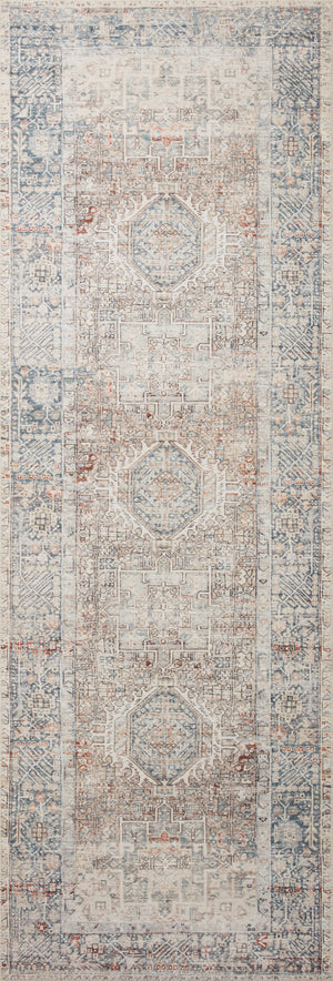 Chris Loves Julia x Loloi Jules Rugs - Natural / Ocean-Blue Hand Home