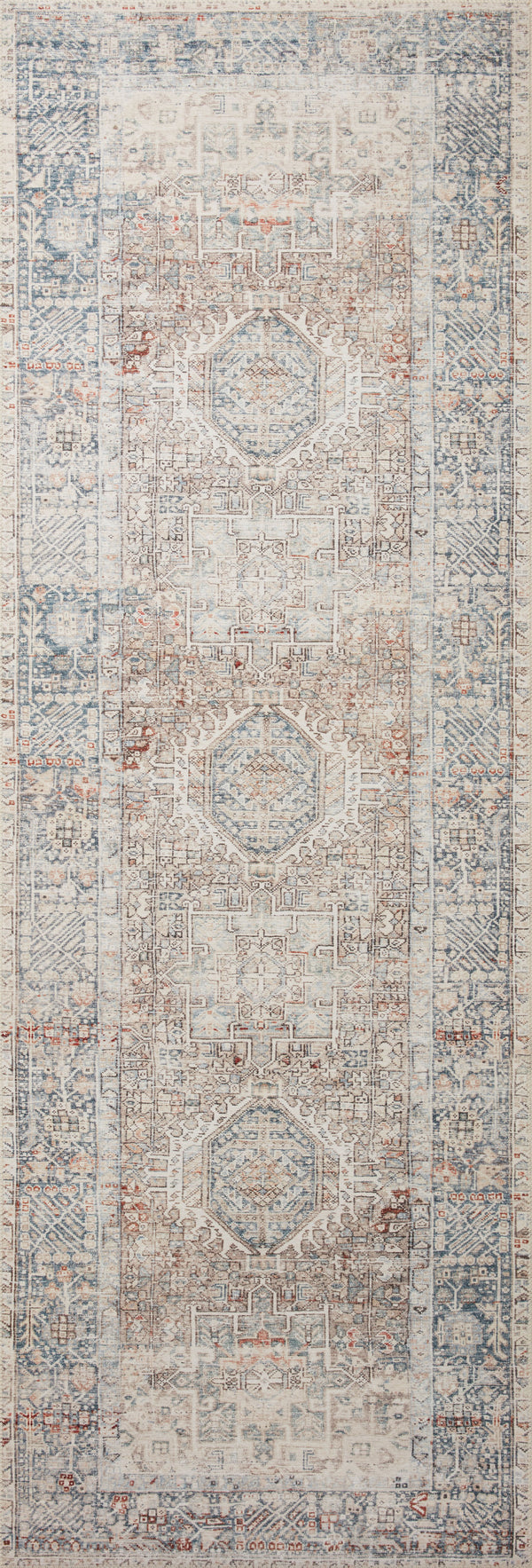 Chris Loves Julia x Loloi Jules Rugs - Natural / Ocean-Blue Hand Home