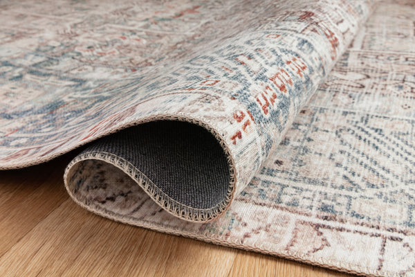 Chris Loves Julia x Loloi Jules Rugs - Natural / Ocean-Blue Hand Home