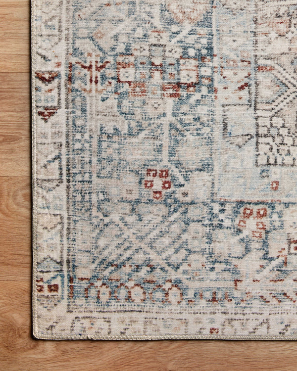 Chris Loves Julia x Loloi Jules Rugs - Natural / Ocean-Blue Hand Home