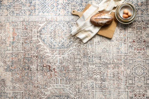 Chris Loves Julia x Loloi Jules Rugs - Natural / Ocean-Blue Hand Home