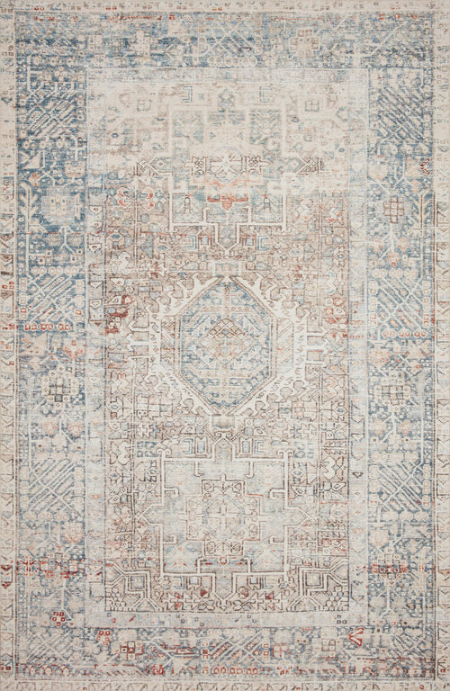 Chris Loves Julia x Loloi Jules Rugs - Natural / Ocean-Blue Hand Home