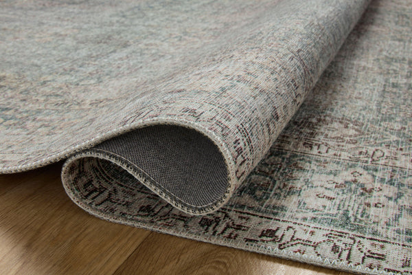 Chris Loves Julia x Loloi Jules Rugs - Emerald / Antique Ivory-Blue Hand Home