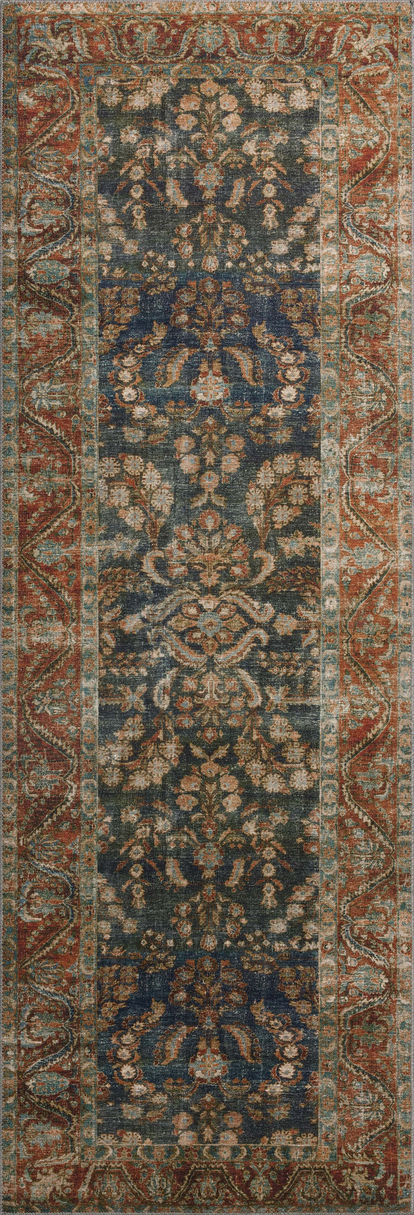 Chris Loves Julia x Loloi Jules Rugs - Ocean / Spice-Blue Hand Home