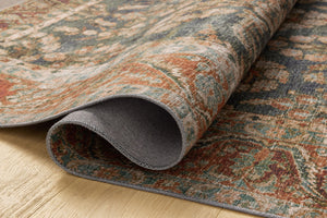 Chris Loves Julia x Loloi Jules Rugs - Ocean / Spice-Blue Hand Home