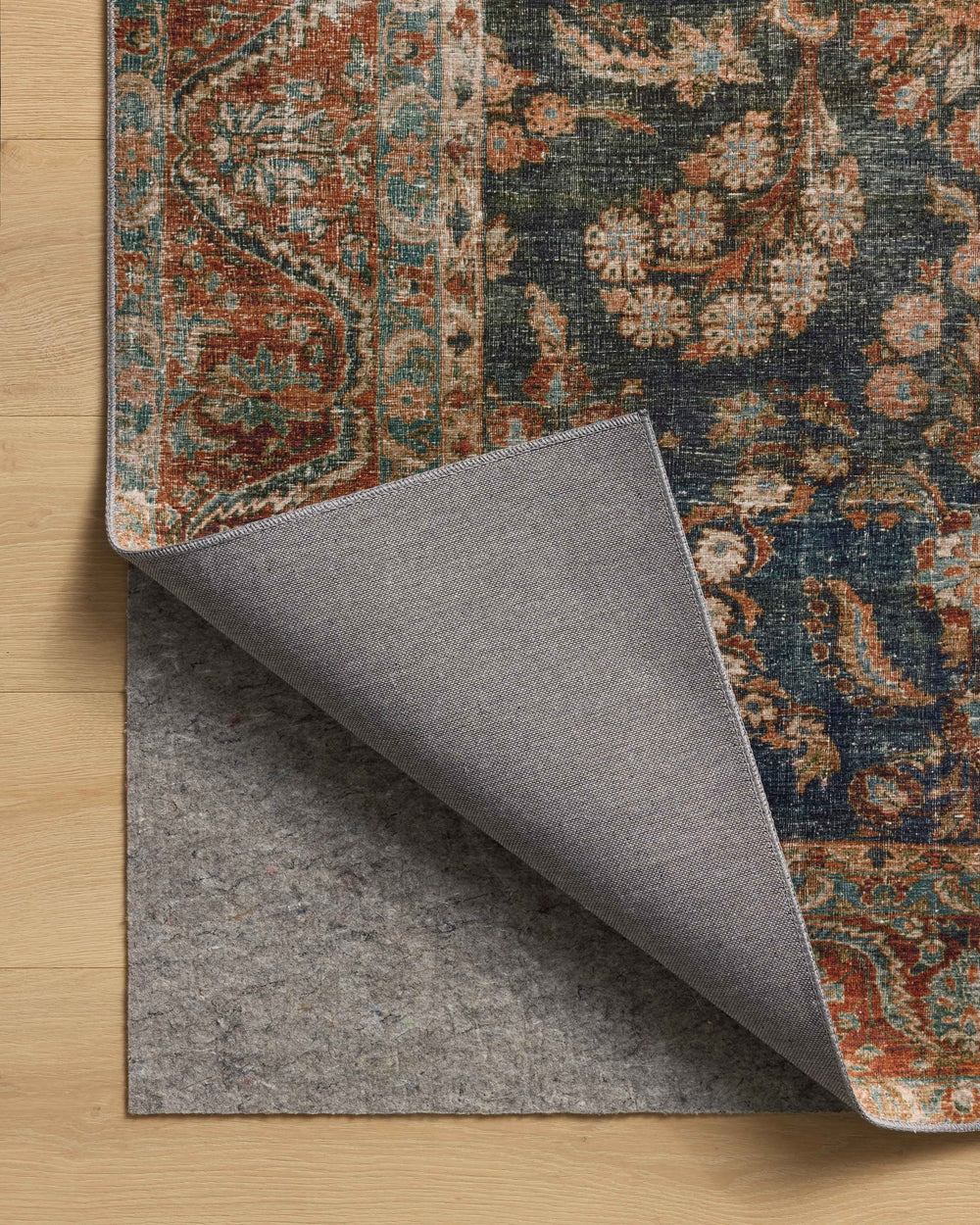 Chris Loves Julia x Loloi Jules Rugs - Ocean / Spice-Blue Hand Home