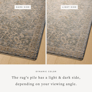Magnolia Home by Joanna Gaines x Loloi Junie Rug - Blue / Natural-Blue Hand Home