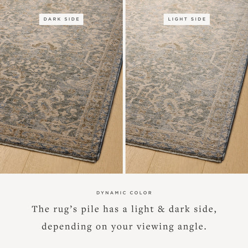 Magnolia Home by Joanna Gaines x Loloi Junie Rug - Blue / Natural-Blue Hand Home