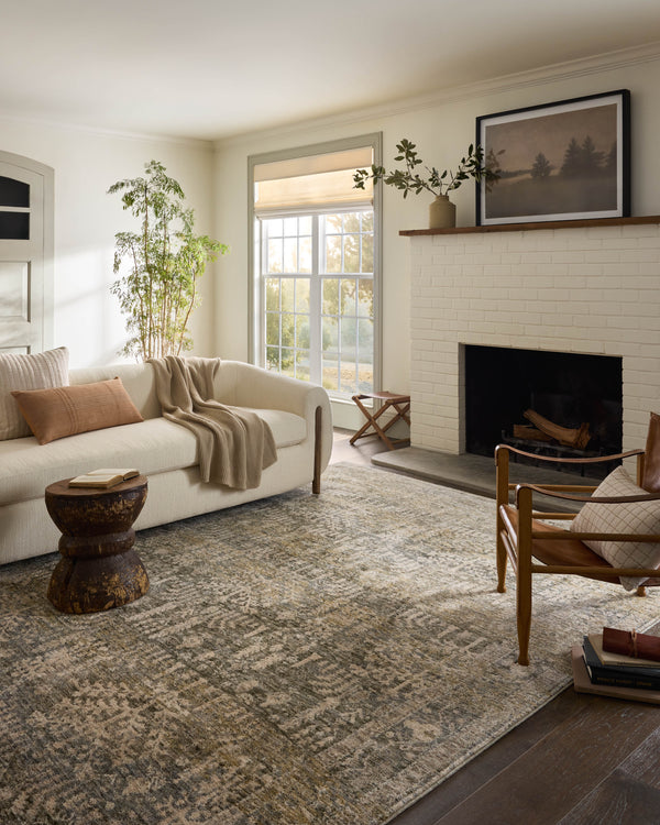 Magnolia Home by Joanna Gaines x Loloi Junie Rug - Moss / Natural-Blue Hand Home