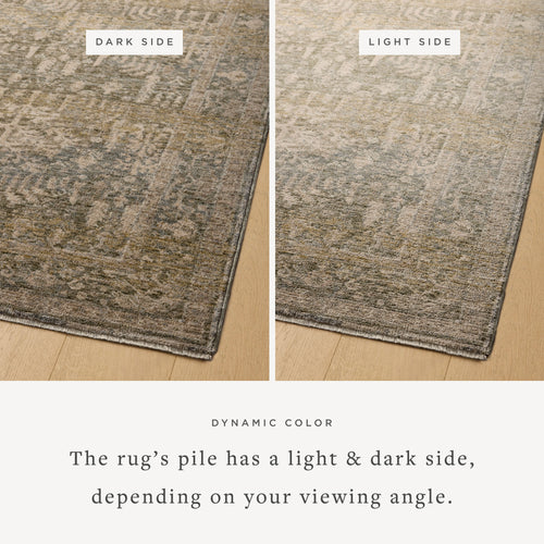 Magnolia Home by Joanna Gaines x Loloi Junie Rug - Moss / Natural-Blue Hand Home