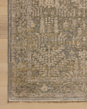Magnolia Home by Joanna Gaines x Loloi Junie Rug - Moss / Natural-Blue Hand Home