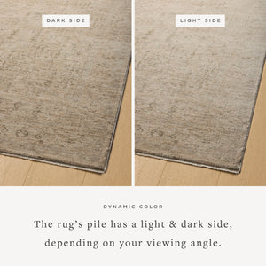 Magnolia Home by Joanna Gaines x Loloi Junie Rug - Oatmeal / Smoke-Blue Hand Home