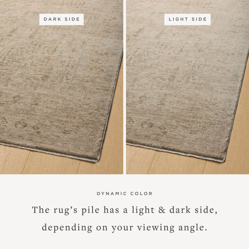 Magnolia Home by Joanna Gaines x Loloi Junie Rug - Oatmeal / Smoke-Blue Hand Home
