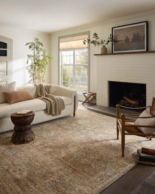 Magnolia Home by Joanna Gaines x Loloi Junie Rug - Spice / Multi-Blue Hand Home