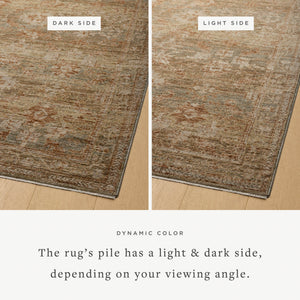 Magnolia Home by Joanna Gaines x Loloi Junie Rug - Spice / Multi-Blue Hand Home