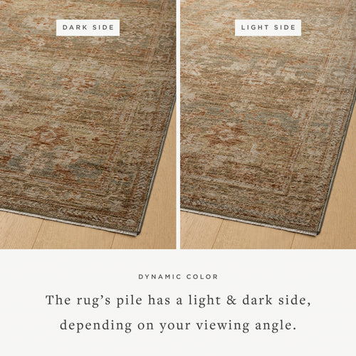 Magnolia Home by Joanna Gaines x Loloi Junie Rug - Spice / Multi-Blue Hand Home