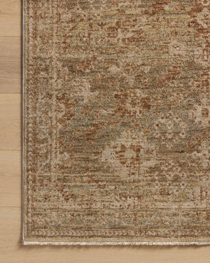 Magnolia Home by Joanna Gaines x Loloi Junie Rug - Spice / Multi-Blue Hand Home