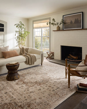 Magnolia Home by Joanna Gaines x Loloi Junie Rug - Natural / Clay-Blue Hand Home