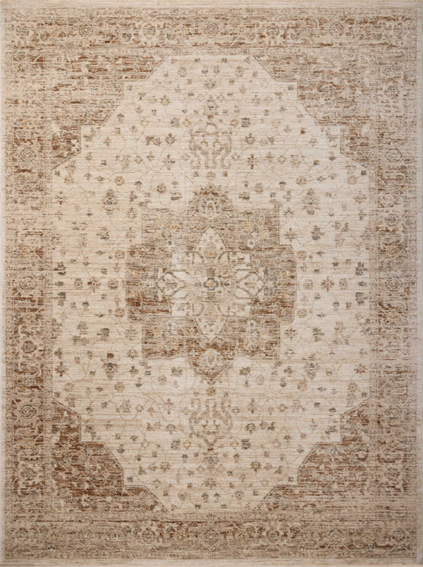 Magnolia Home by Joanna Gaines x Loloi Junie Rug - Natural / Clay-Blue Hand Home