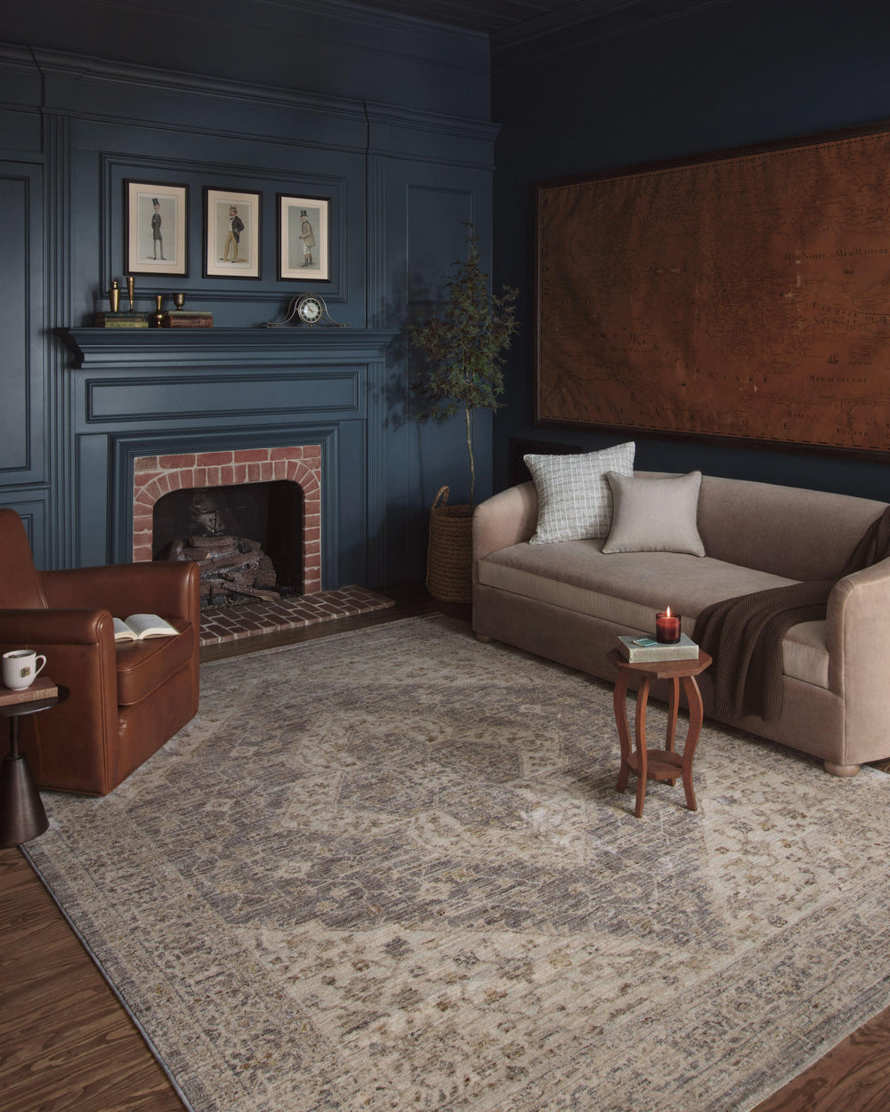 Magnolia Home by Joanna Gaines x Loloi Junie Rug - Denim / Natural-Blue Hand Home