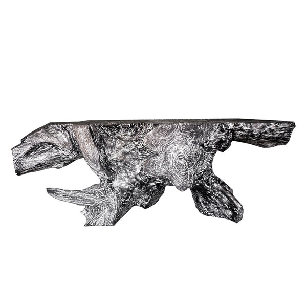Suar Console Cerused Finish-Blue Hand Home
