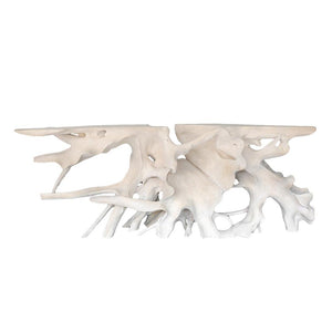Teak Root Console in Weathered Finish-Blue Hand Home