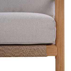 Bramble Jackson 2 Seater W/ Seat & Back Cushions - Outdoor Teak-Bramble-Blue Hand Home