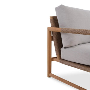 Bramble Jackson 3 Seater W/ Seat & Back Cushions - Outdoor Teak-Bramble-Blue Hand Home