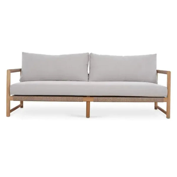 Bramble Jackson 3 Seater W/ Seat & Back Cushions - Outdoor Teak-Bramble-Blue Hand Home