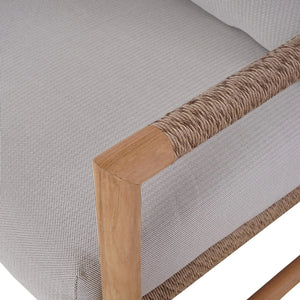 Bramble Jackson 3 Seater W/ Seat & Back Cushions - Outdoor Teak-Bramble-Blue Hand Home