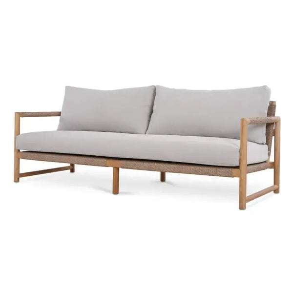Bramble Jackson 3 Seater W/ Seat & Back Cushions - Outdoor Teak-Bramble-Blue Hand Home