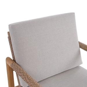 Bramble Jackson Dining Armchair W/ Seat & Back Cushions - Outdoor Teak-Bramble-Blue Hand Home